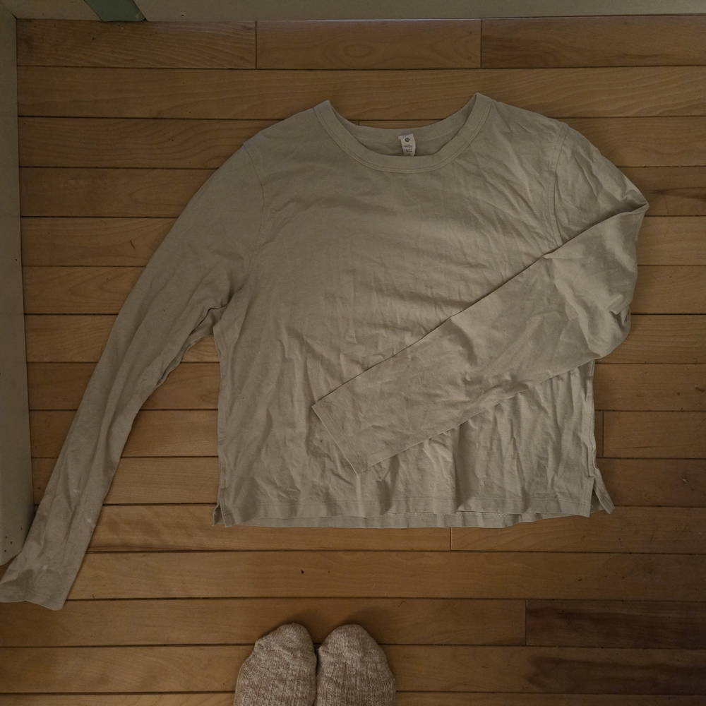 Women's Cream Long Sleeve Top